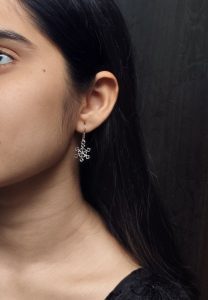 German Silver Snowflake Dangler Earrings – Hook Style Best Daily Wear Jewelry