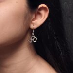 German Silver Om Earrings for Women – Dangler Festive Hook Style Jewelry