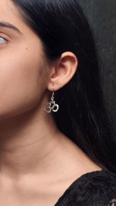 German Silver Om Earrings for Women – Dangler Festive Hook Style Jewelry