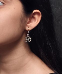 German Silver Om Earrings with hook and dangler style