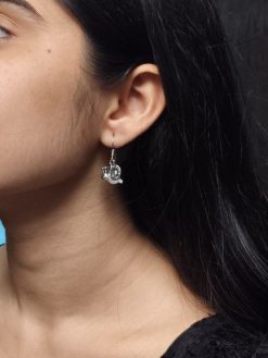 Silver Plated Snail Hook Earrings for Girls
