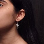 Charming Hook Angel Earrings – Silver Plated Oxidised Dangler Design for Women