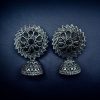 Oxidised stone jhumki earrings for women