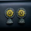 Oxidised stone jhumki earrings for women