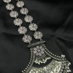 Bulk 448 Designer Floral Art Oxidised Long Necklace – Traditional Jewelry with Best Pearl & Stone Work - "Baby Pink"