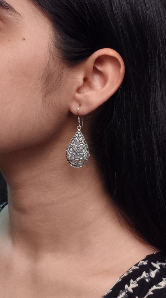 Bulk 900 Handcrafted Floral Art Hook Earrings in German Silver – Best Casual Wear Jewelry