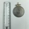 Silver plated floral art pendant for DIY jewelry making.