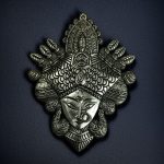 German Silver Maa Durga Pendant | Traditional DIY Jewelry Making Raw Material