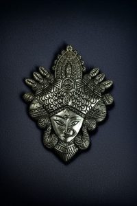 German Silver Maa Durga Pendant | Traditional DIY Jewelry Making Raw Material