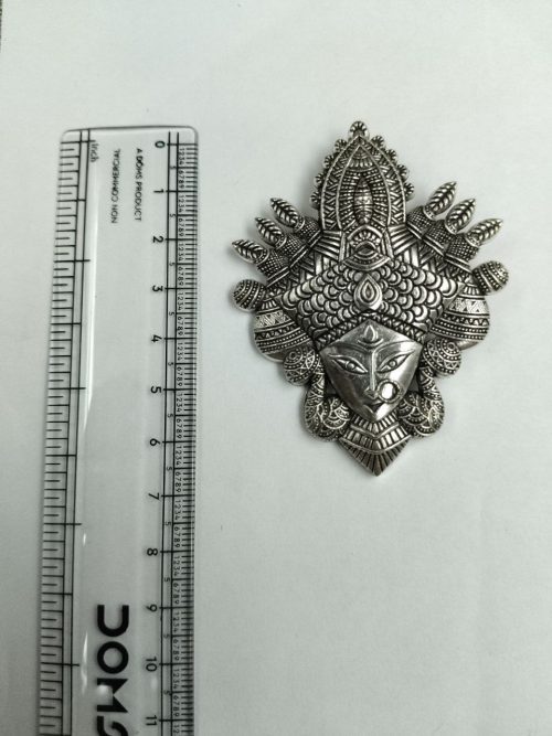 German Silver Maa Durga Pendant for DIY Jewelry Making
