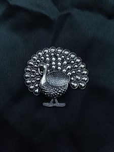 Antique Finish German Silver Peacock Pendant – Perfect Making for DIY Jewelry,