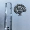 Antique German Silver Peacock Pendant for DIY Jewelry
