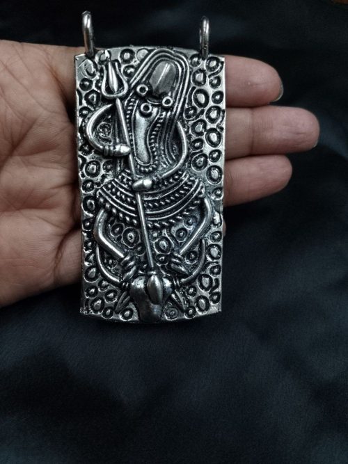 Silver Plated Shiva Pendant for DIY Jewelry Making