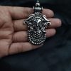 Antique Finish Durga Maa Pendant in German Silver for DIY Jewelry