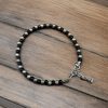 Crystal anklet with silver look finish and stone detailing for casual wear.