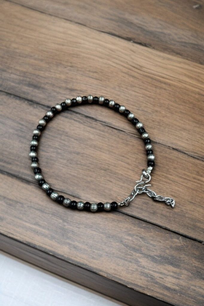 Bulk 958 Casual Wear Crystal Anklet with Silver Look Finish – Beautiful Stone Design
