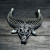 Silver Plated Antique Nandi Pendant for DIY Jewelry