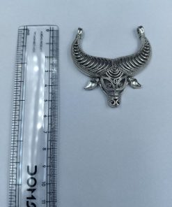 Silver Plated Antique Nandi Pendant for DIY Jewelry
