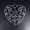 German Silver Heart Pendant for DIY Jewelry