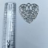 German Silver Heart Pendant for DIY Jewelry