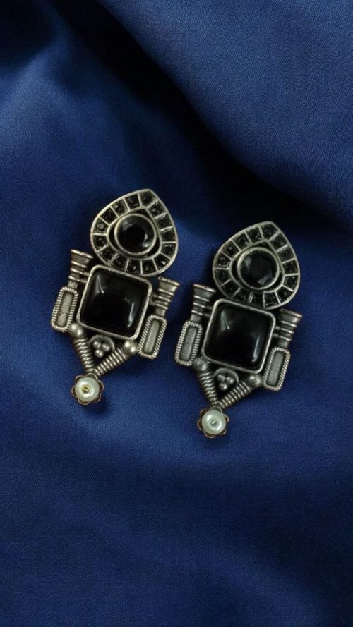 Fashionable Western Look Earrings | Unique Design Pearl & Monalisa Stone Jewelry for Women - Image 11