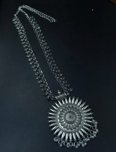 Best Traditional Long Necklace with Pearl Work – Oxidized Silver Plated Ethnic Jewelry