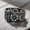 Oxidized flower design bangle for women