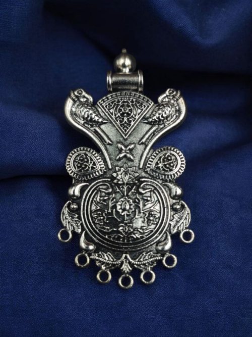 Traditional Peacock Pendant | German Silver Raw Material for Handcrafted Jewelry - Image 4