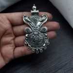 Traditional Peacock Pendant | German Silver Raw Material for Handcrafted Jewelry