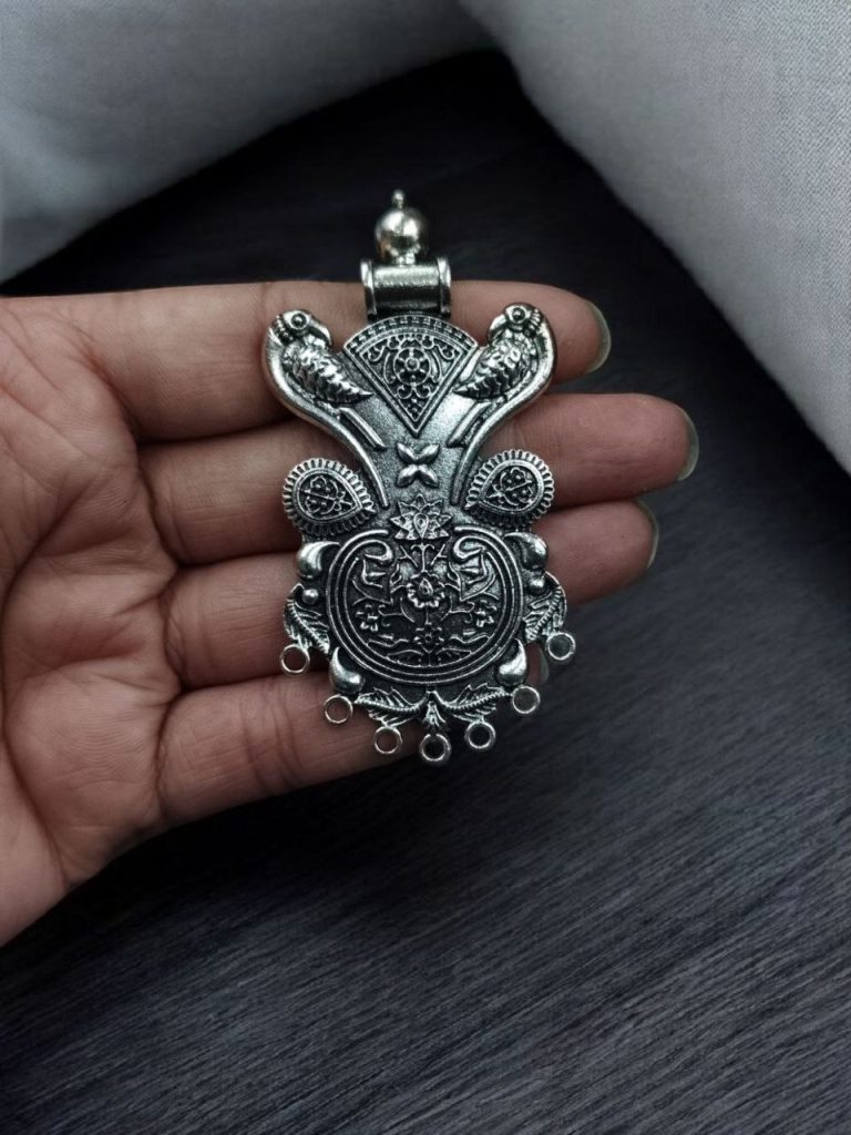 Bulk 808 Traditional Peacock Pendant | German Silver Raw Material for Handcrafted Jewelry