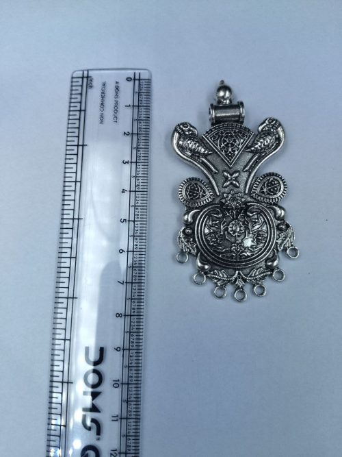 Traditional Peacock Pendant | German Silver Raw Material for Handcrafted Jewelry - Image 2