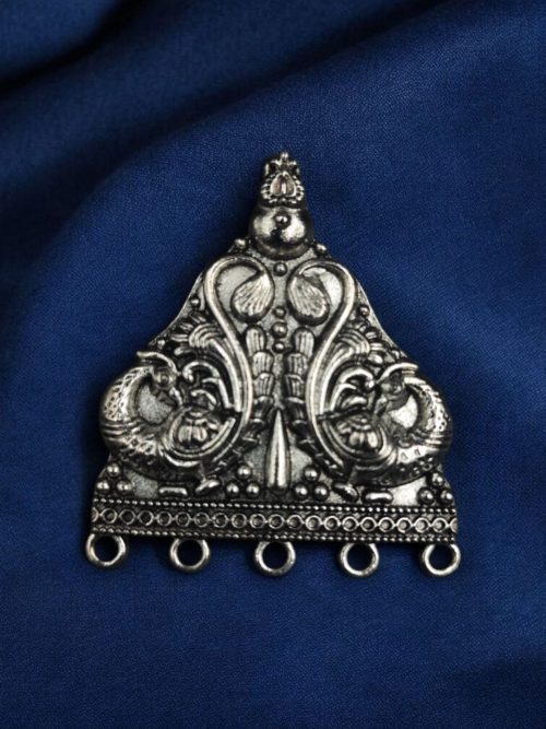 Oxidized Peacock Pendant