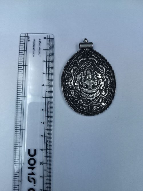 Handmade religious pendant in oxidized German silver for DIY jewelry.