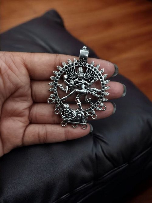 Handcrafted Shiva Pendant in German Silver