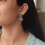 Fashionable Western Look Earrings | Unique Design Pearl & Monalisa Stone Jewelry for Women