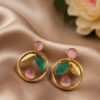 Gold Plated Leaf & Circle Design Earrings with Monalisa Stone – Ethnic & Western Look Amazing Jewelry 23 photo 2026 07 04 12 27 36