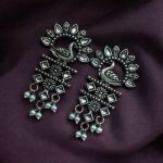 Elegant Brass Peacock Earrings – The Perfect Statement Accessory
