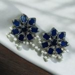 Beautiful Brass Stone Stud Earrings – Perfect for Everyday Use