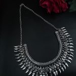 Beautiful Silver-Plated Brass Necklace – A Perfect Touch of Ethnic Elegance