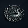Handcrafted German silver pendant featuring a beautiful peacock-inspired design, made with DIY jewelry materials.