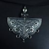 Elegant DIY pendant made from German silver base with silver plated finish, featuring a unique handcrafted design.