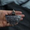 Elegant DIY pendant made from German silver base with silver plated finish, featuring a unique handcrafted design.