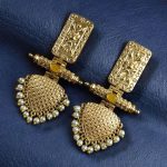 Premium Gold Plated Brass Earrings – A Beautiful Blend of Traditional Elegance and Modern Style - ''Yellow''