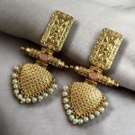 Premium Gold Plated Brass Earrings – A Beautiful Blend of Traditional Elegance and Modern Style - ''BabyPink''