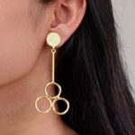 Gold Plated Dangler Earrings | Unique Ethnic Design with Western Look alike Jewelry