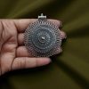 German silver round shape pendant for DIY jewelry making