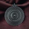 German silver round shape pendant for DIY jewelry making
