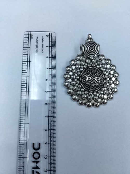 Round German Silver DIY Pendant for Jewelry Making