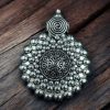 Round German Silver DIY Pendant for Jewelry Making