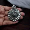 Round German Silver DIY Pendant for Jewelry Making